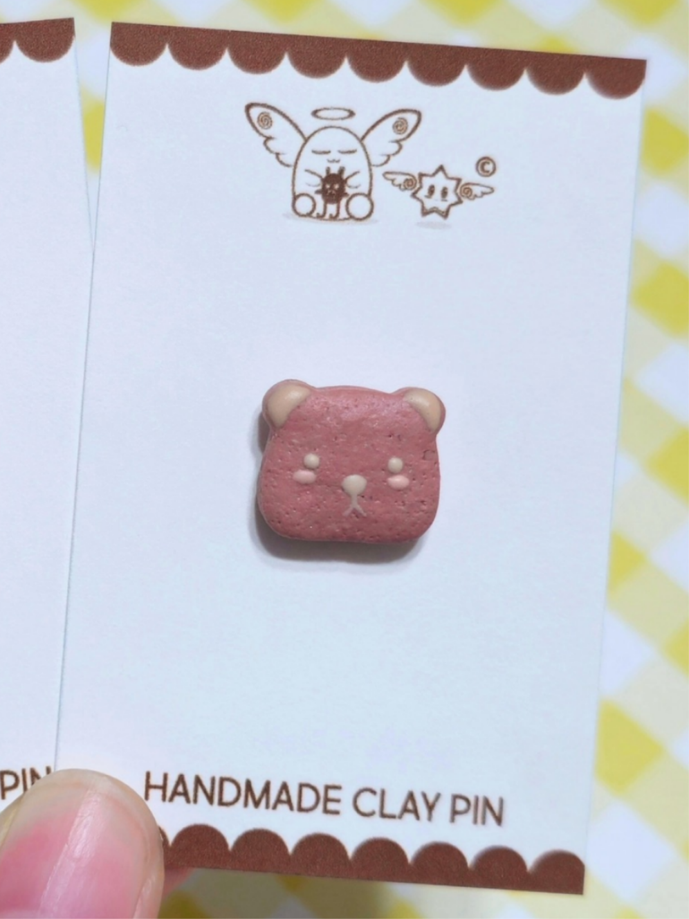 š» Kawaii Mini Bear head Cracker Cookies, Polymer Clay Pin