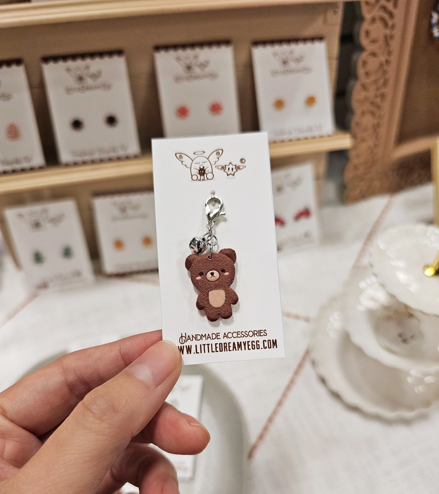 Teddy Bear Chocolate Cracker Phone Charm