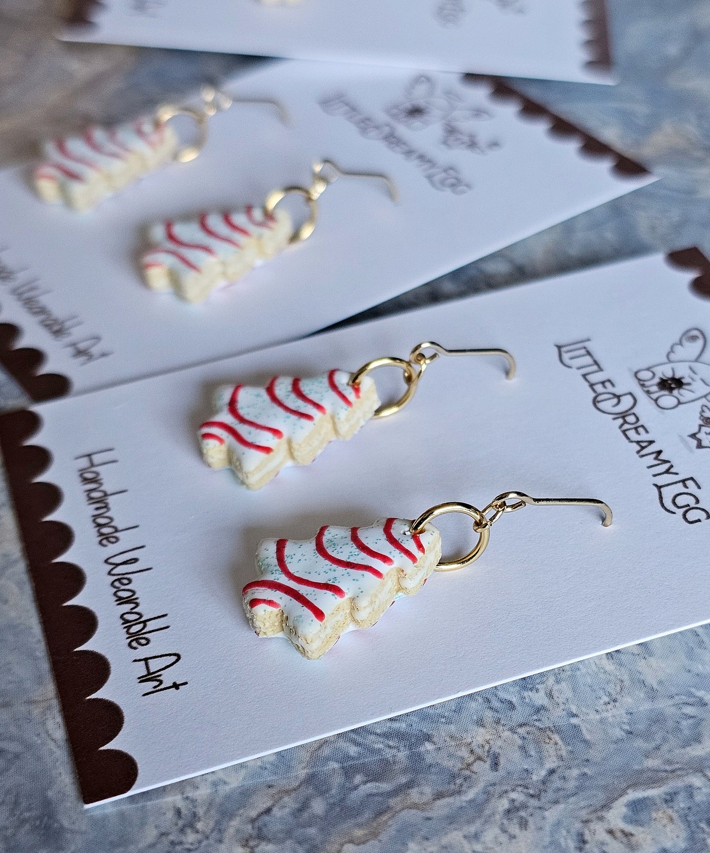 Little Debbie Christmas Tree Earrings