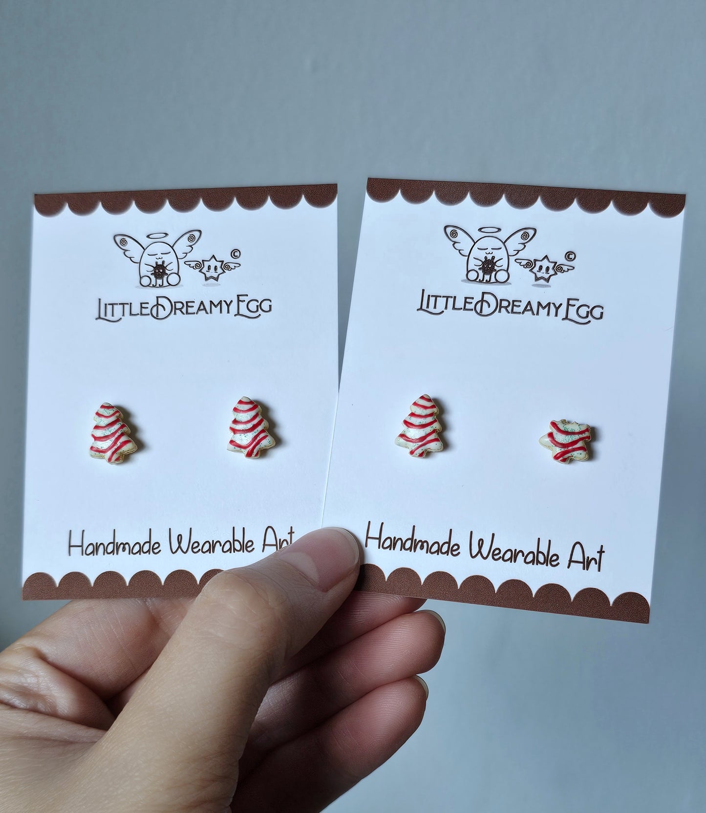 Mini Debbie Christmas Tree Studs