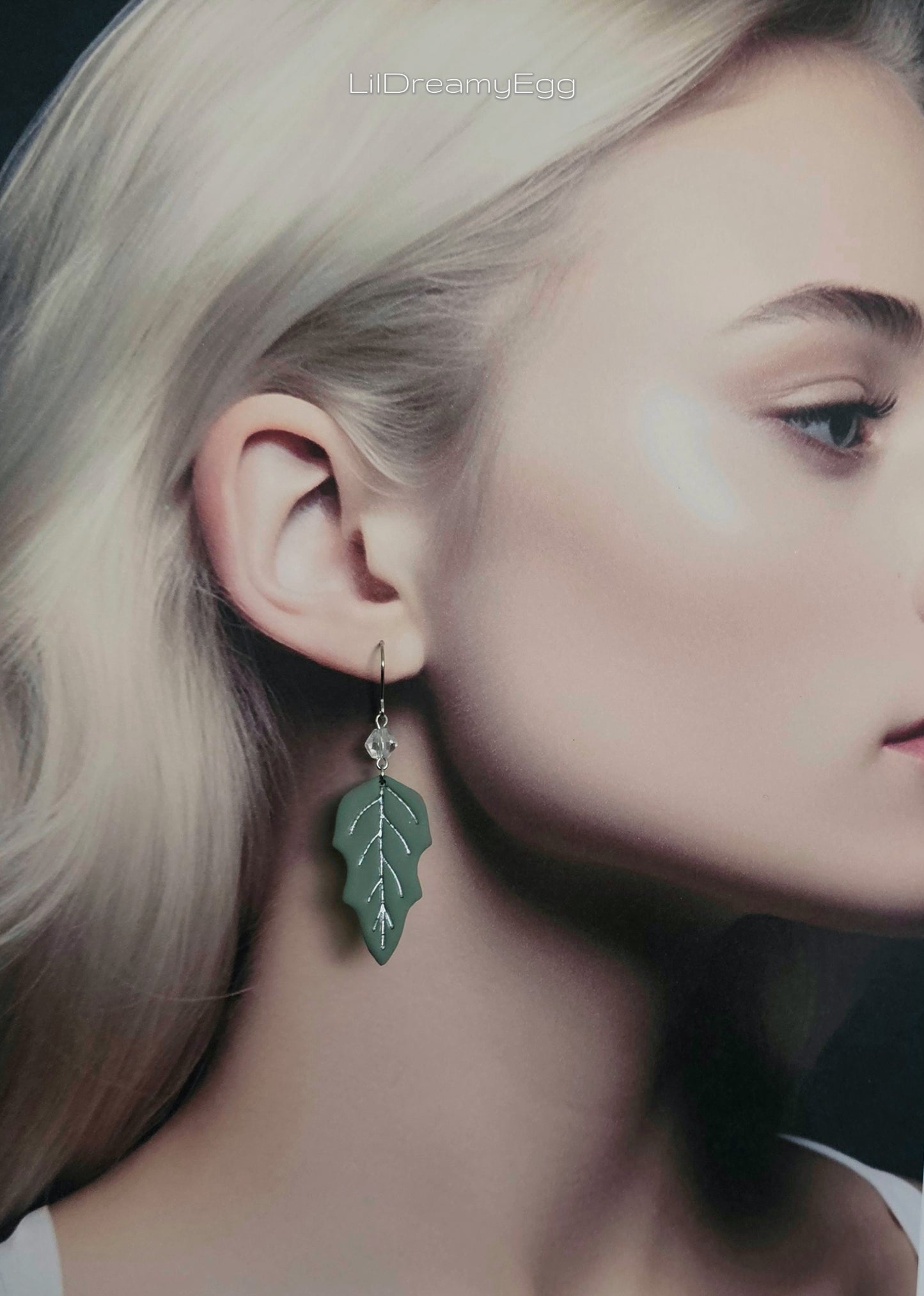 Pure and Young, Clay Leaf Earrings, Dangle Earrings