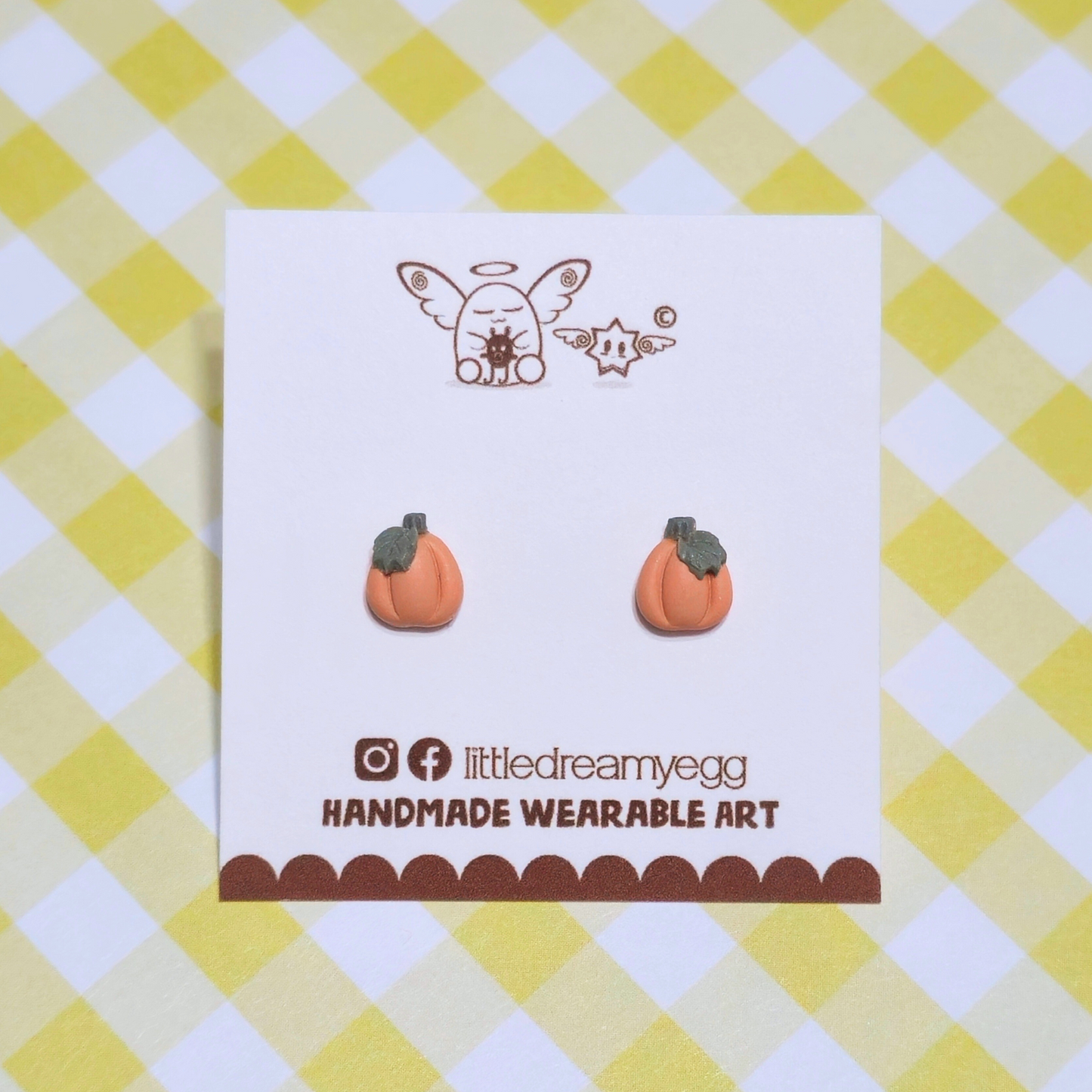 Mini Pumpkins, Polymer Clay Earrings
