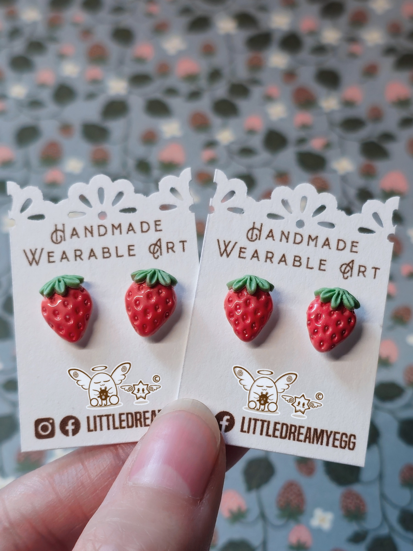 Strawberry Stud Earrings, Strawberry Earrings