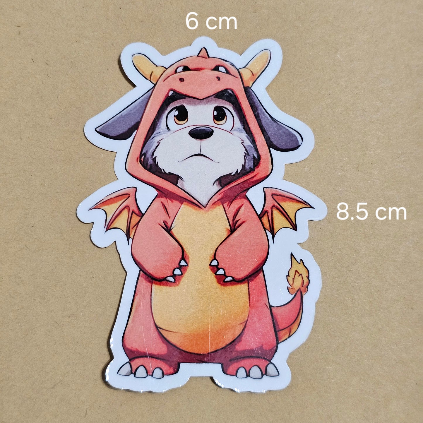 Cute Dog in a Charmander suit