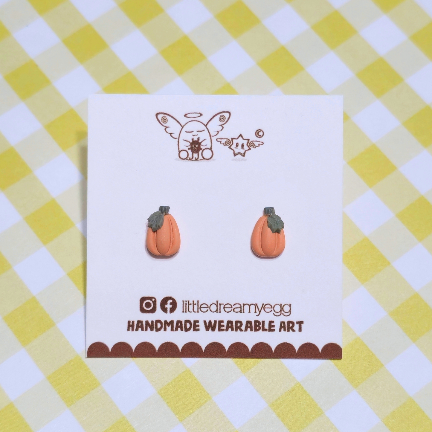 Mini Pumpkins, Polymer Clay Earrings