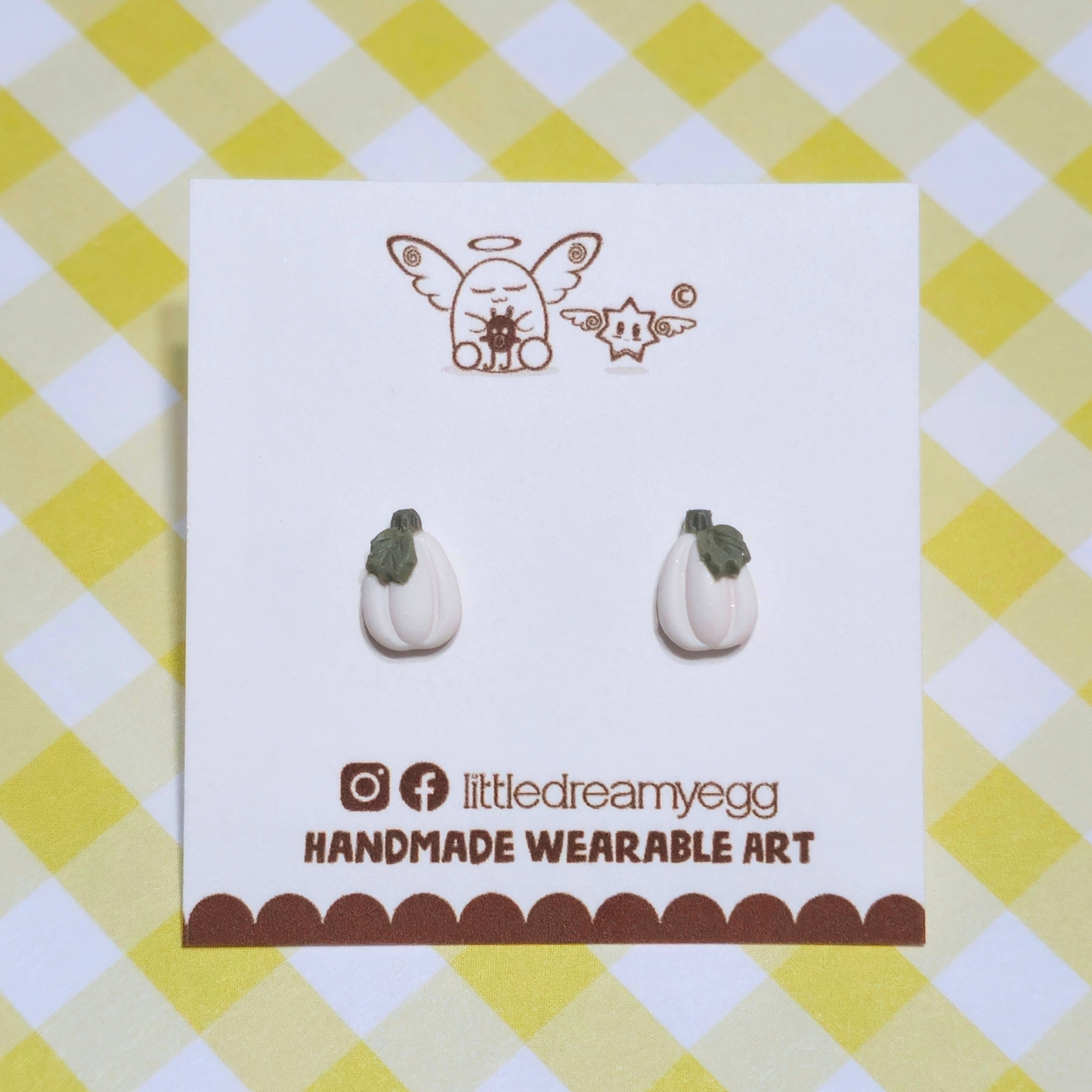 Mini Pumpkins, Polymer Clay Earrings