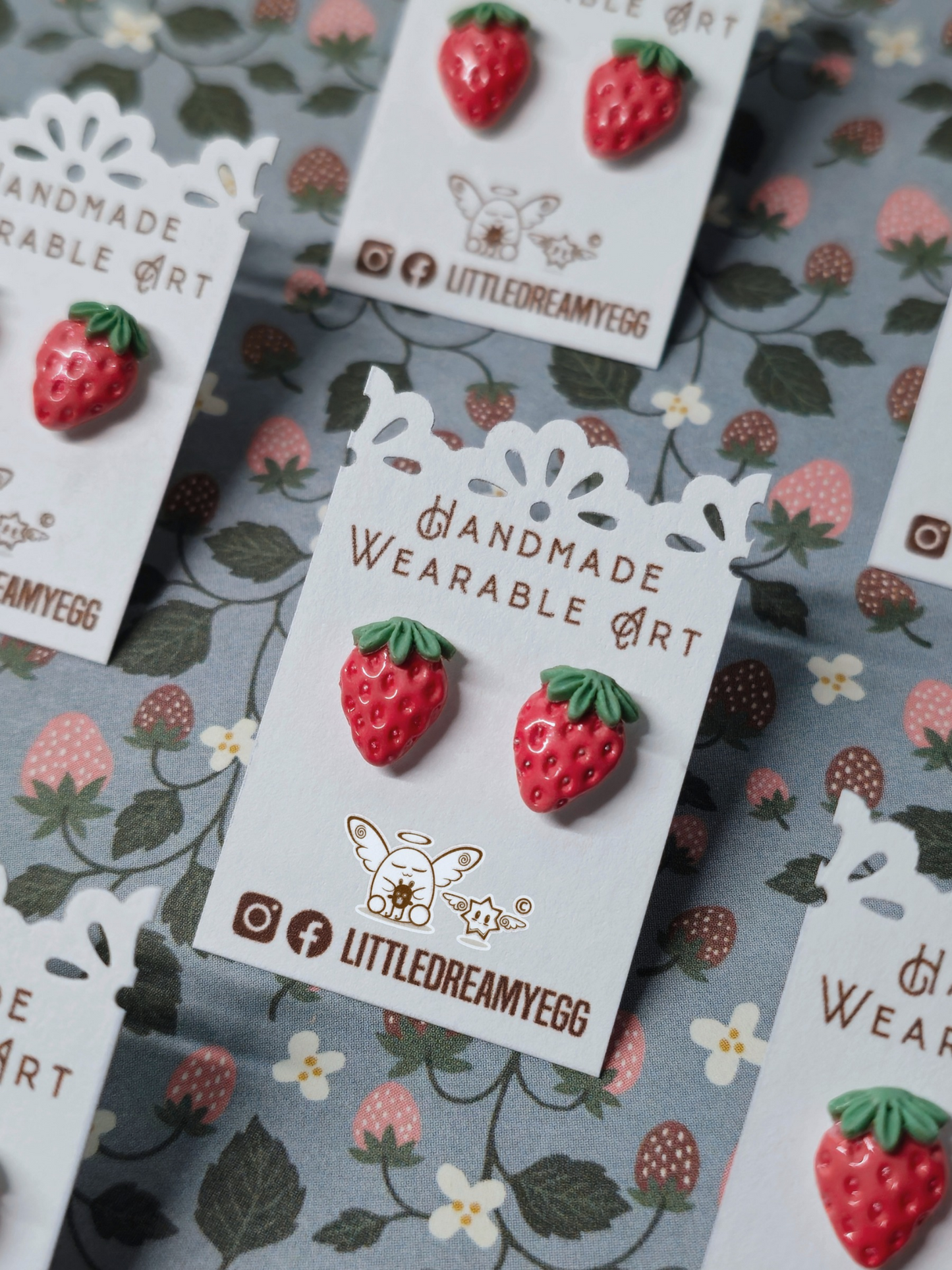 Strawberry Stud Earrings, Strawberry Earrings