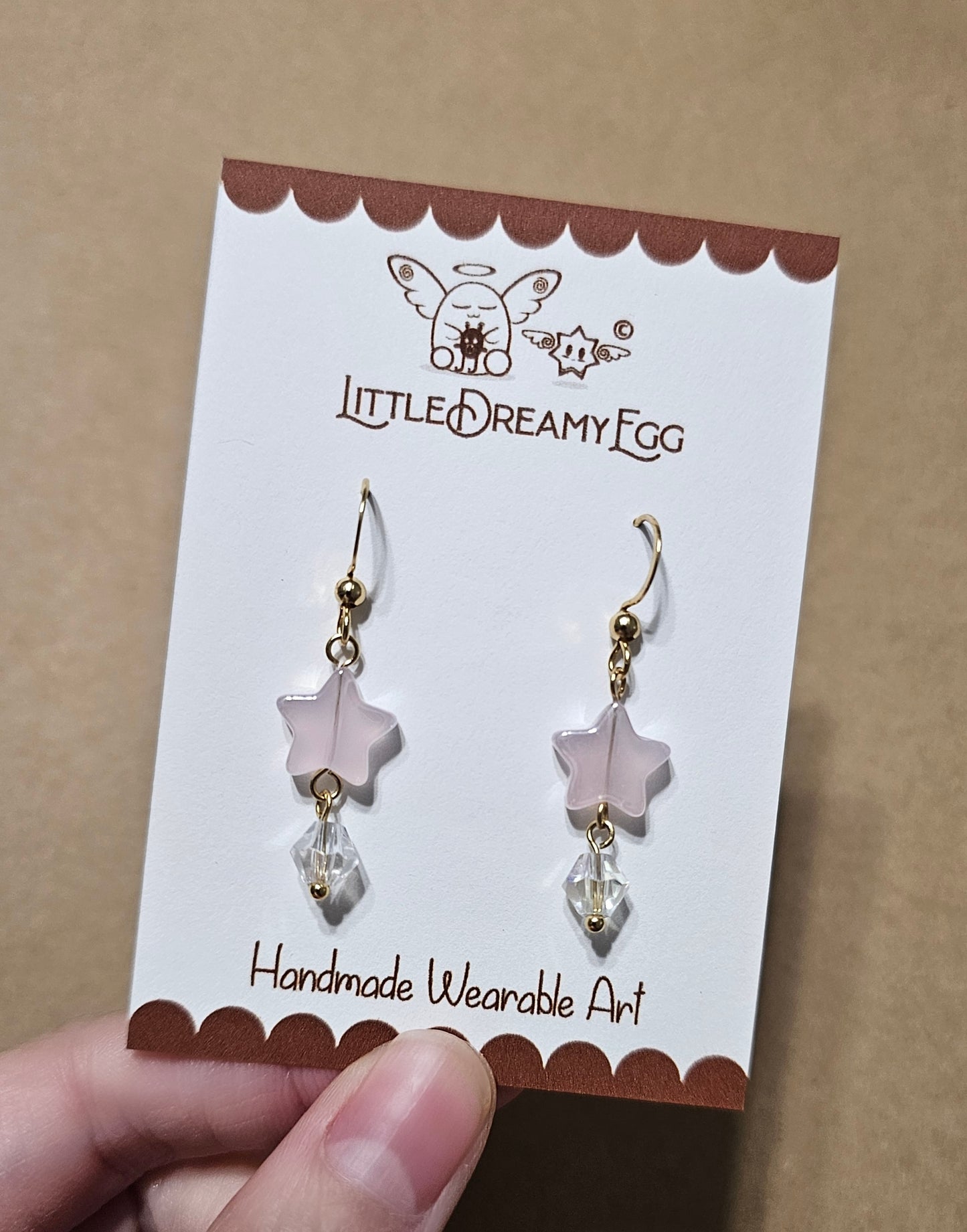 Pink Star Earrings