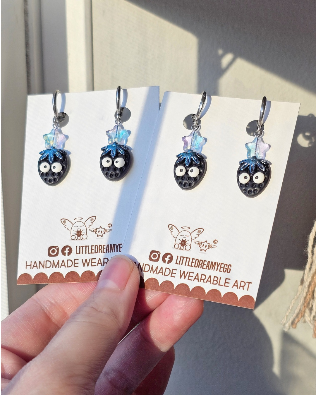 Sootiberry, Soot Strawsprite Huggie Hoop Earrings