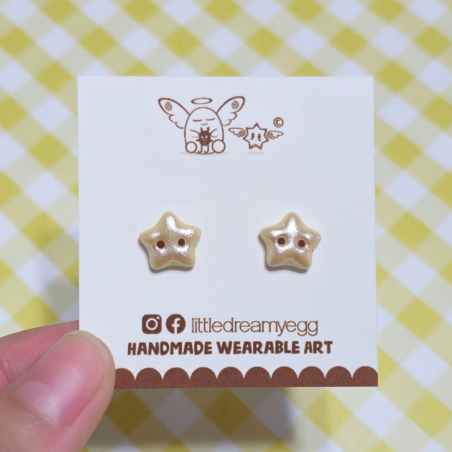 Twinkle Star Spirits, Cute, Kawaii, Polymer Clay Earrings