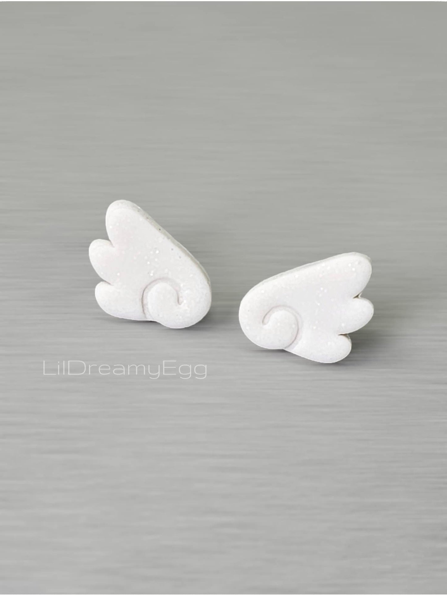 Kawaii Angel Wings Studs | Polymer Clay Earrings