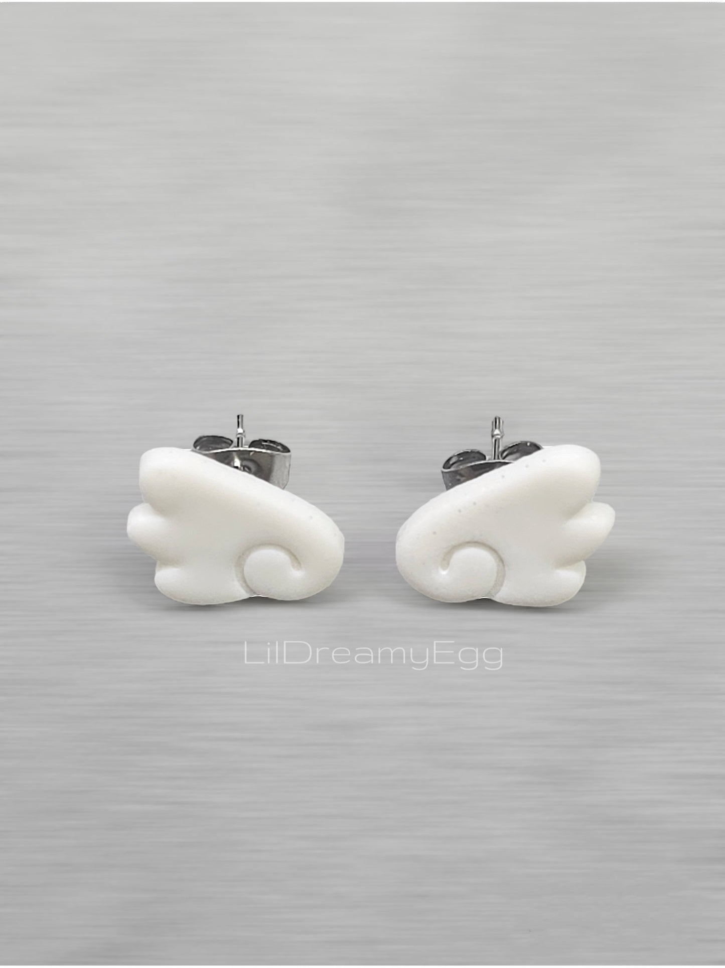 Kawaii Angel Wings Studs | Polymer Clay Earrings