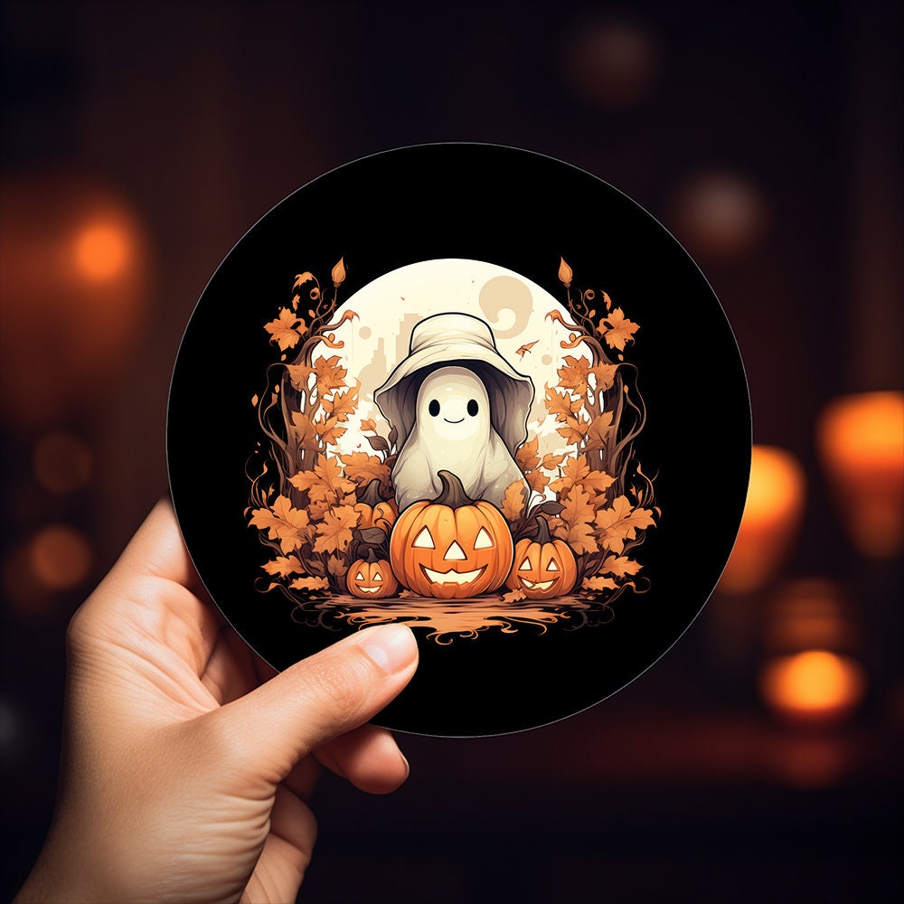 Adorable Halloween Ghost Sublimation Design | Vector Graphics for Cups, T-shirts & More | Digital Download