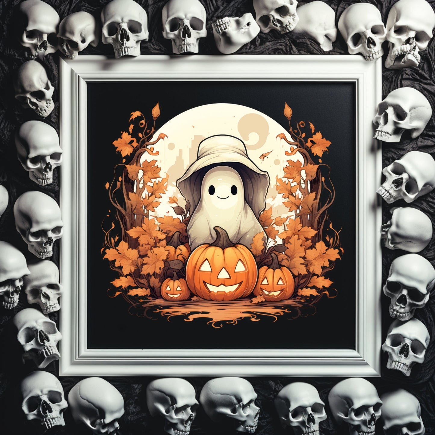 Adorable Halloween Ghost Sublimation Design | Vector Graphics for Cups, T-shirts & More | Digital Download