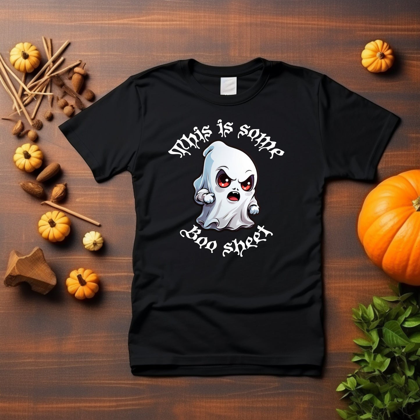 Funny Halloween Cute Angry Ghost Boo Sheet Sublimation Design | Digital Download