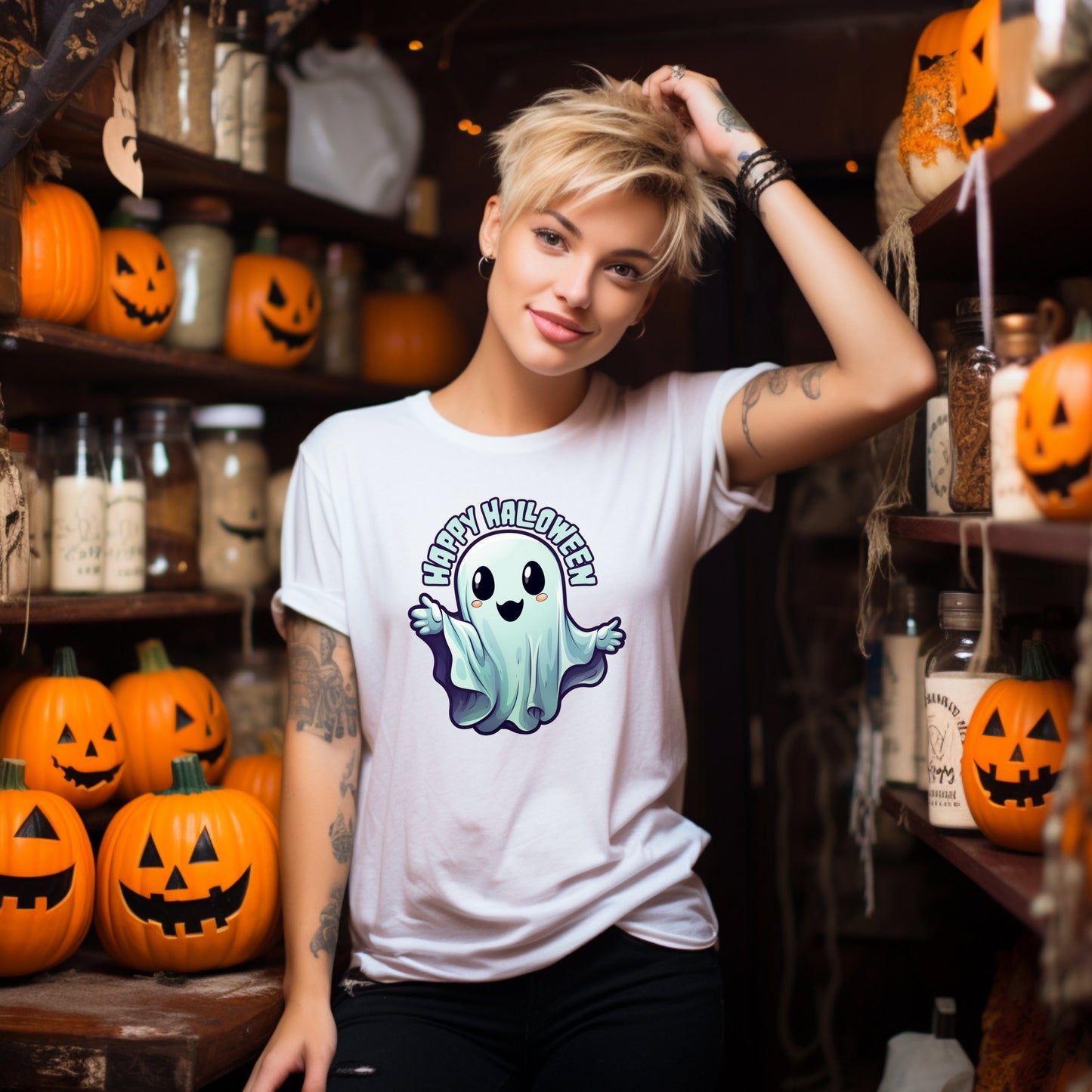 Cute Blue Ghost Color Bundle Set | Halloween Design | Digital Download