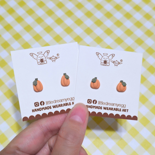 Mini Pumpkins, Polymer Clay Earrings