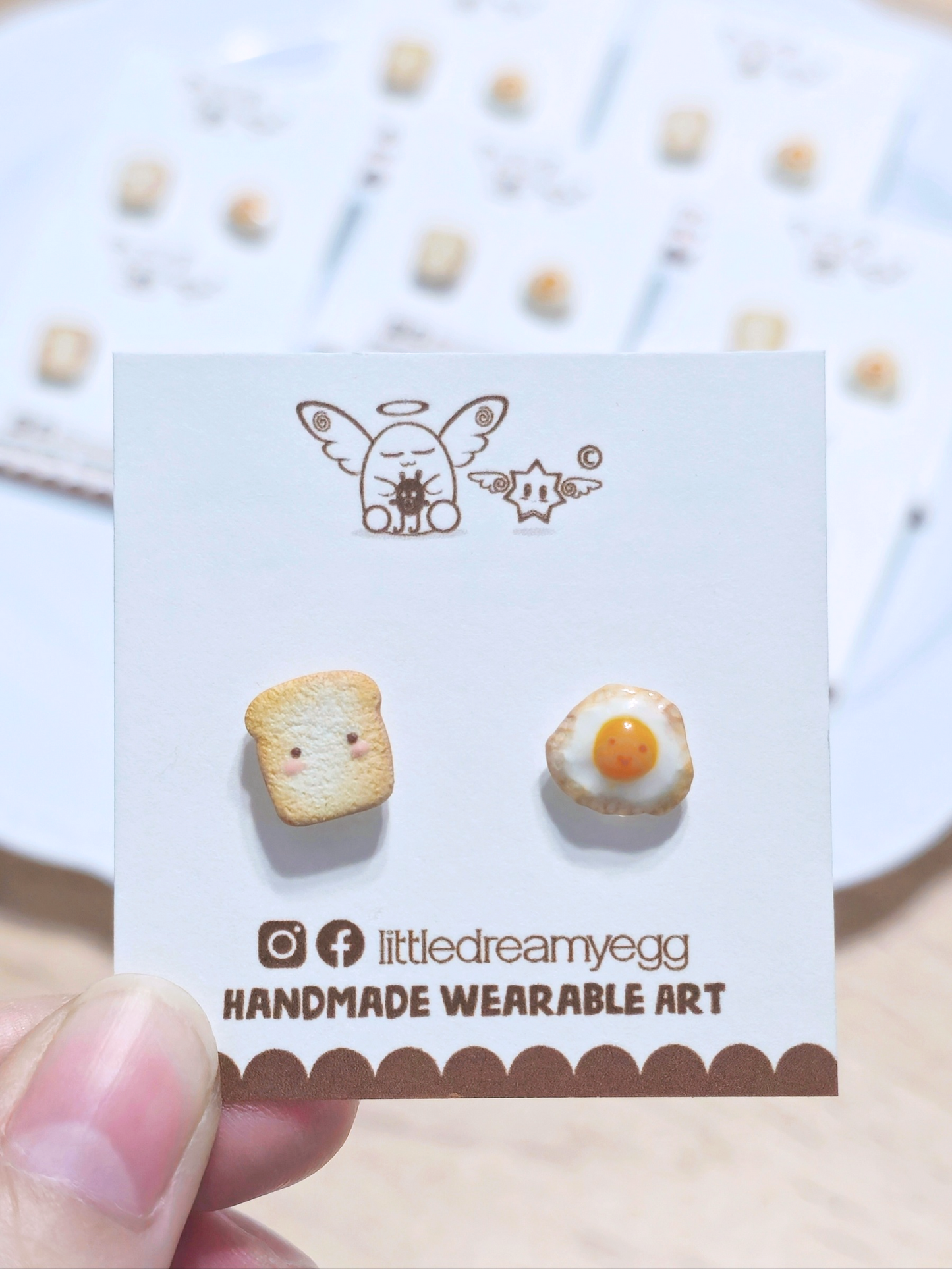 Toast and Egg Earrings