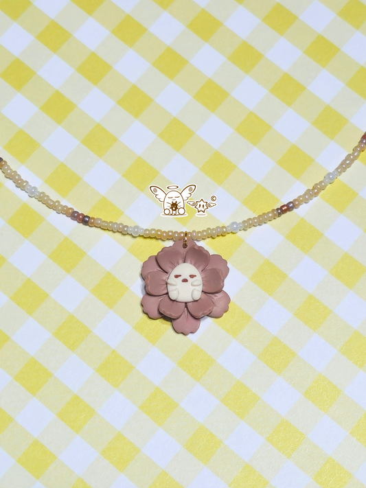 Dreamee Nap in Bloom, Polymer Clay Pendant