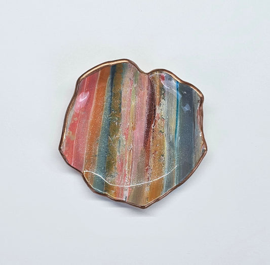 Unique handmade polymer clay jewelry dish, Irregular Shape #5