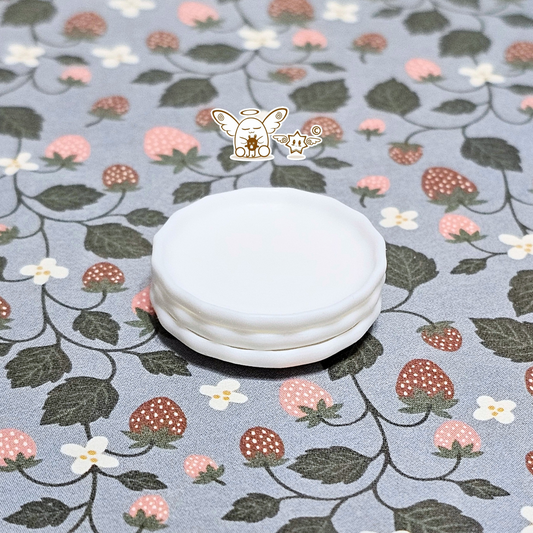 Mini Scallop Edge Plates, Set of 3 plates