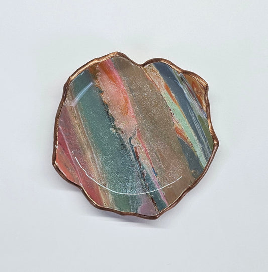 Unique handmade polymer clay jewelry dish, Irregular Shape #4