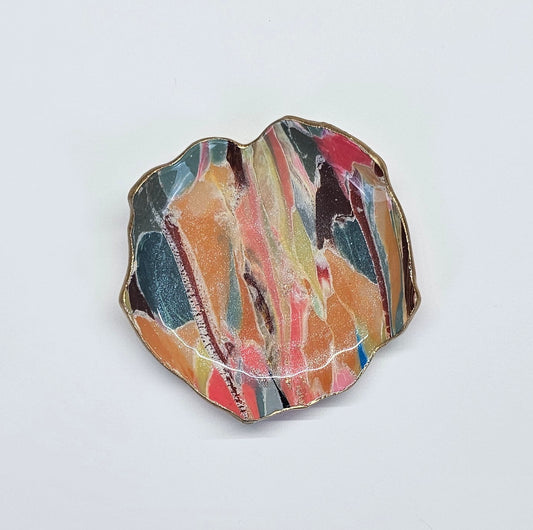 Unique handmade polymer clay jewelry, Irregular Shape dish #7