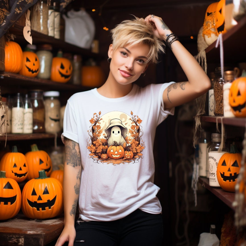 Adorable Halloween Ghost Sublimation Design | Vector Graphics for Cups, T-shirts & More | Digital Download