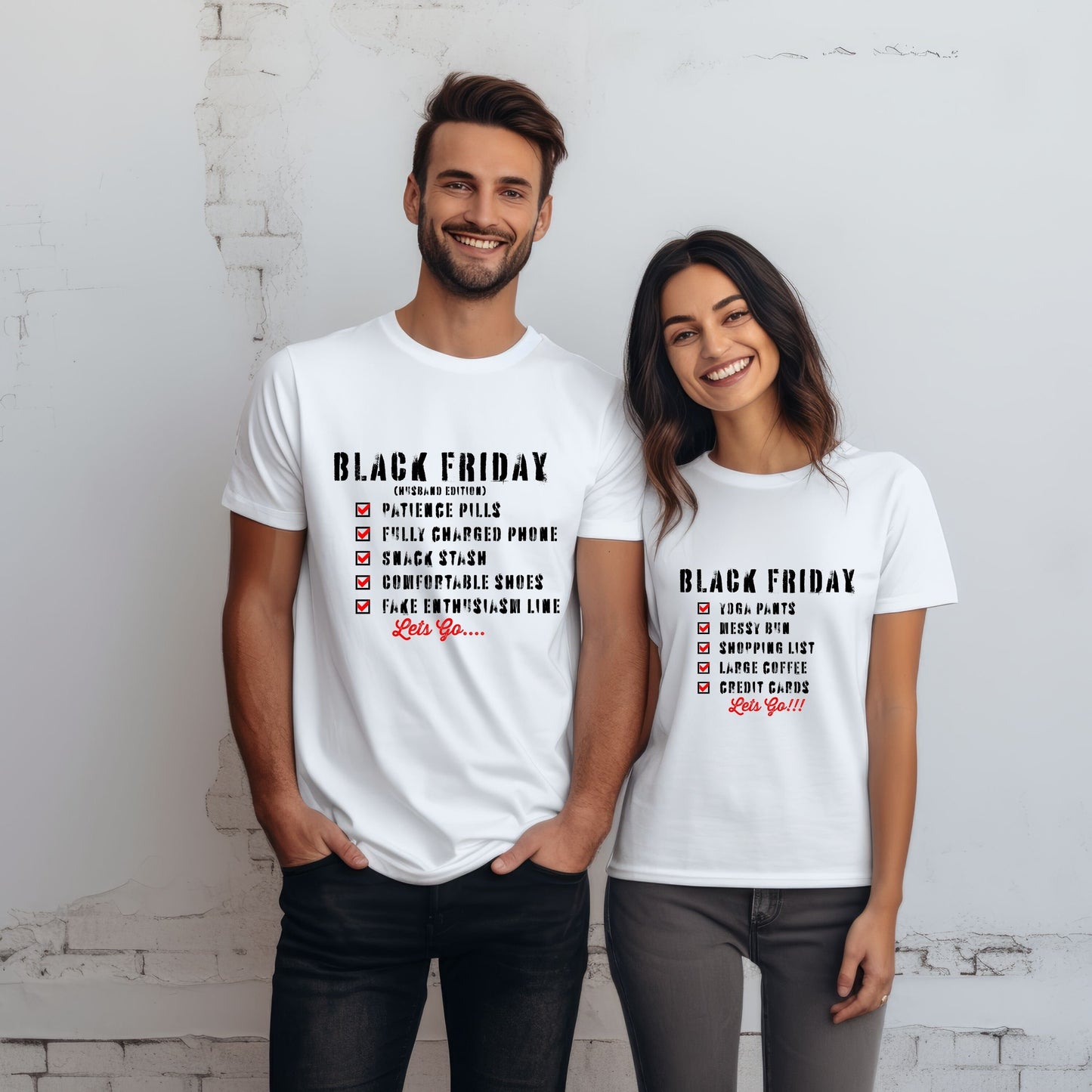 Black Friday Checklist Bundle | Funny Husband & Couple Shirts Design | Digital Download