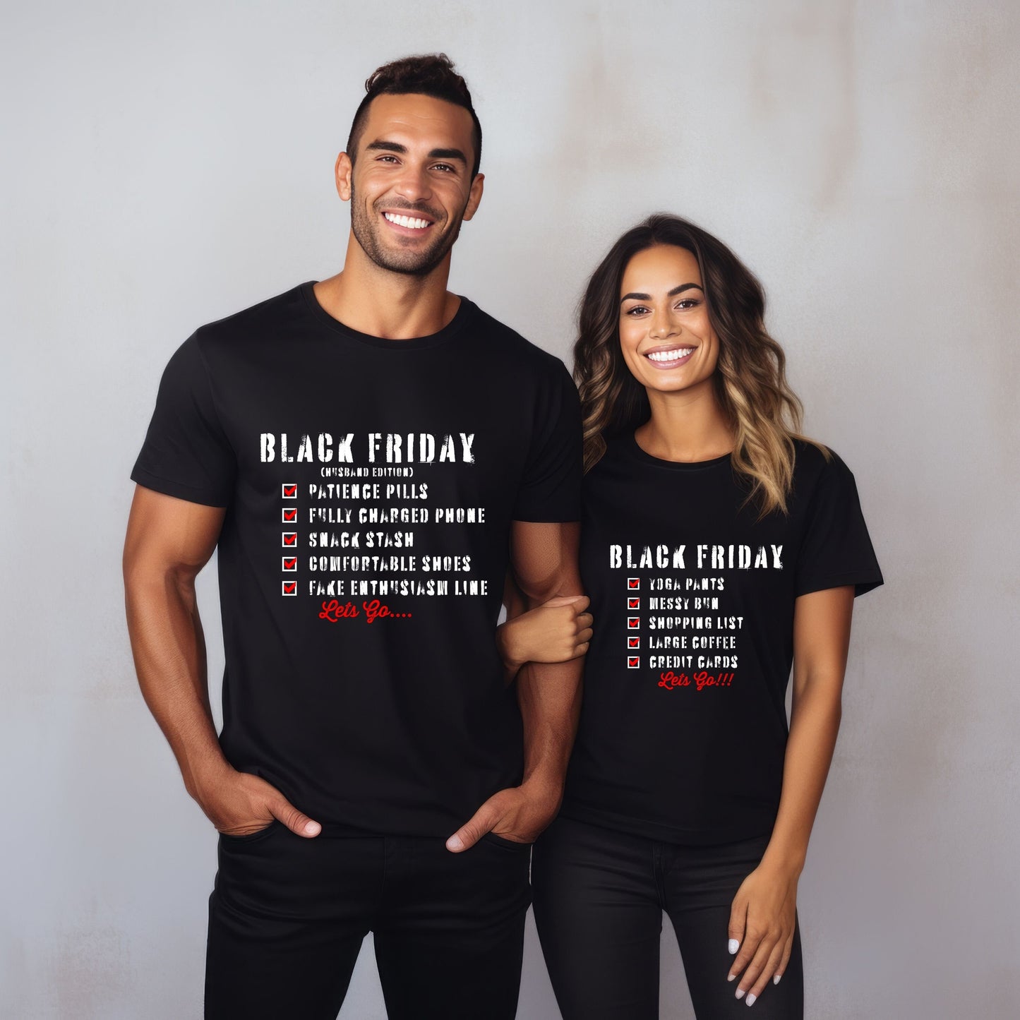 Black Friday Checklist Bundle | Funny Husband & Couple Shirts Design | Digital Download